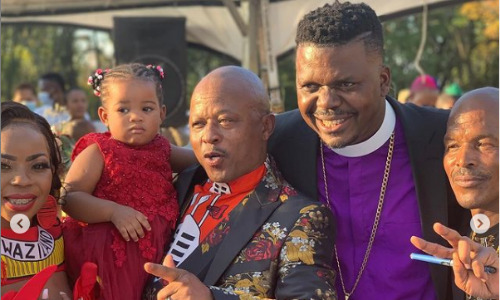 Congratulations to the Gomora actor as he marries the mother of his child.