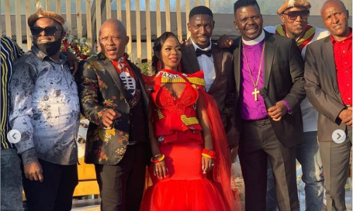 Congratulations to the Gomora actor as he marries the mother of his child.